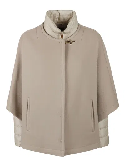 Fay 3-in-1 Double-face Wool And Cashmere Cape In Neutral