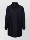 Fay Layered Long Sleeve Buttoned Waterproof Coat In Black