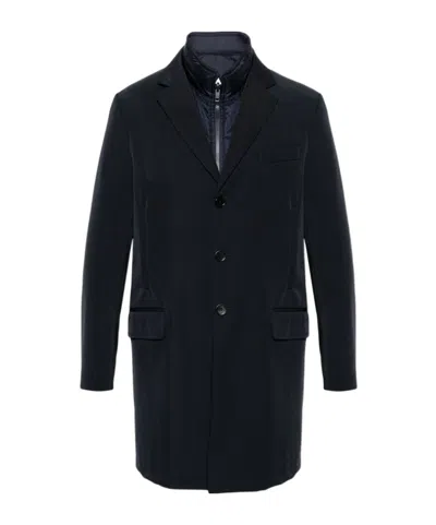 FAY LAYERED SINGLE-ROW BUTTON COAT