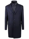 Fay Three-button Detachable-collar Coat