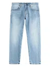 Fay Faded Effect Trousers Featuring Belt Loops In Blue