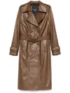 Fay Double-breasted Trench Coat Jackets Brown In Brown