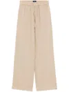 Fay Light Beige Jeans With Elasticated Drawstring Waistband And Functional Pockets