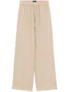Fay Light Beige Jeans With Elasticated Drawstring Waistband And Functional Pockets