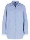 Fay Light Blue Cotton Shirt Women In Blue