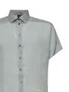 Fay Viscose Silk Striped Sailor Collar Shirt