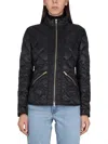 Fay Quilted Design Down Jacket In Black