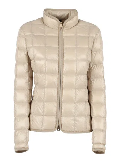 FAY LIGHT FEATHER JACKET WITH GROOVED EDGES AND CHAIN