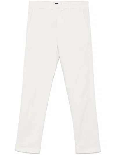 Fay Light Grey Classic Capri Pants In Beige