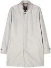 Fay Morning Double-collar Raincoat In Beige
