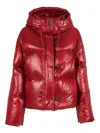 Fay Lightweight Puffer Jacket With Hood In Red