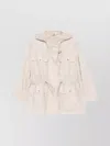 Fay Versatile White Parka With Customizable Silhouette