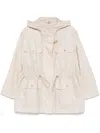 Fay Linen And Cotton Blend Parka Coat