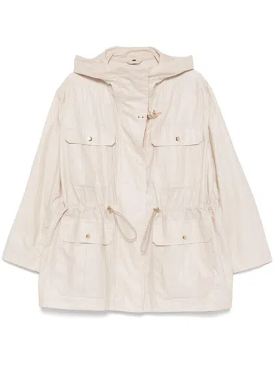Fay Linen And Cotton Blend Parka Coat