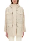Fay Linen And Cotton Blend Parka Coat