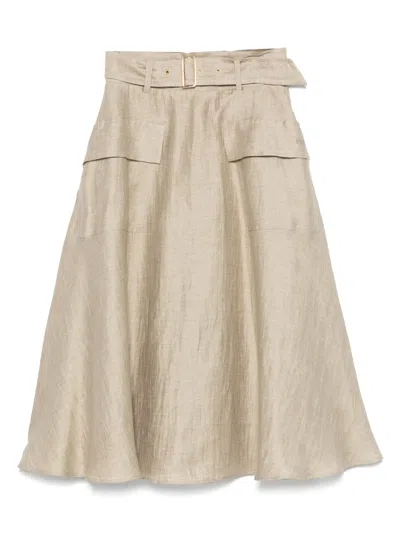 Fay Linen-blend Skirt