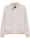 Fay Beige Jacket In Linen With Hook