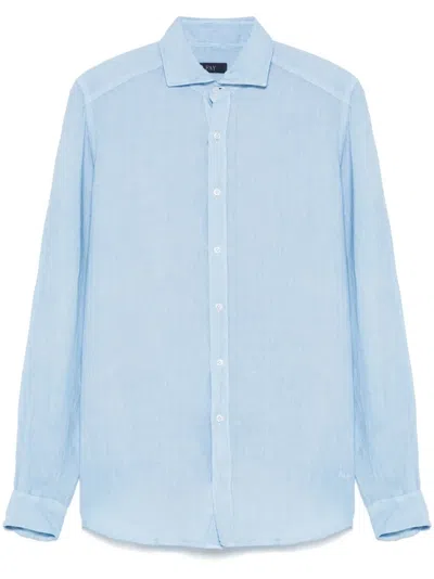 Fay Linen Shirt In Blue