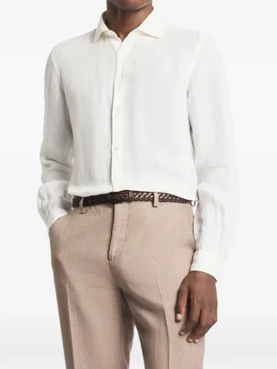Fay Linen Shirt In White