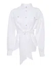 Fay Shirt With Bow In White