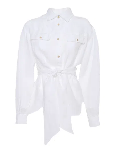 Fay Shirt With Bow In White