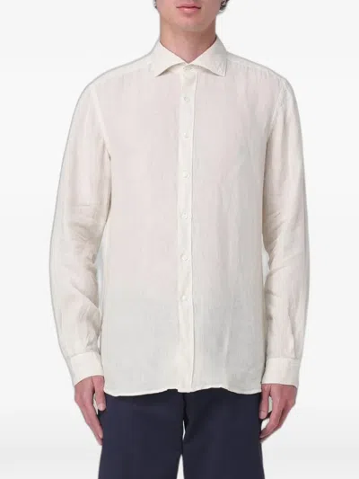 Fay Linen Shirt In White