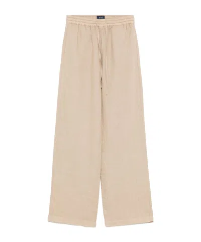 FAY LINEN STRAIGHT-LEG TROUSERS