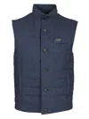 Fay Linen Vest Jackets Blue In Blue