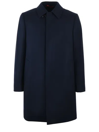 Fay Loden Coat With Hook In Dark Blue