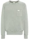 Fay Logo-appliqué Cotton Sweatshirt In Green