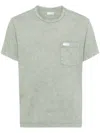 Fay Logo-appliqué Cotton T-shirt In Green