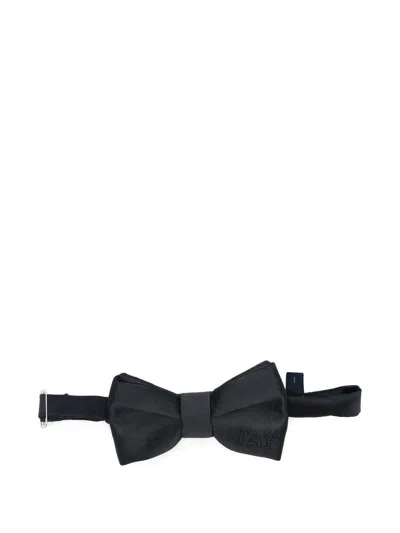 Fay Kids' Logo-embroidered Bow Tie In Blue