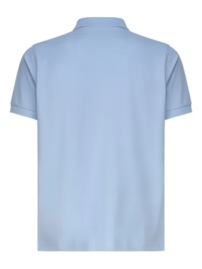 Fay Logo-embroidered Polo Shirt In Blue