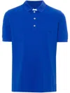 Fay Polo Shirt With Contrasting Logo In Blu Cobalto