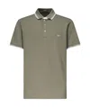 Fay Logo-embroidered Polo Shirt In Gray