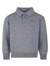 Fay Grey Sweater For Boy With Logo In Grey