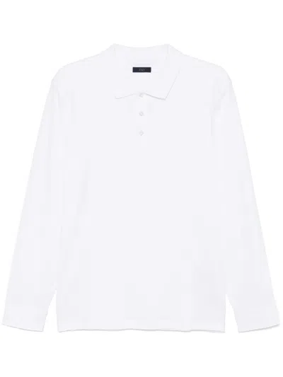 Fay Logo-embroidered Polo Shirt In White