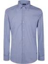 Fay Logo-embroidered Shirt In Blue