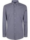 Fay Logo-embroidered Shirt In Blue
