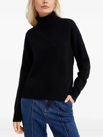 Fay Logo-embroidered Sweater In Black