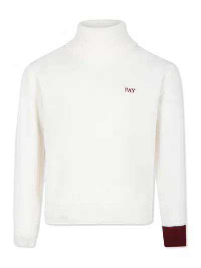 FAY LOGO-EMBROIDERED SWEATER