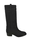 Fay 45mm Suede Boots In Black