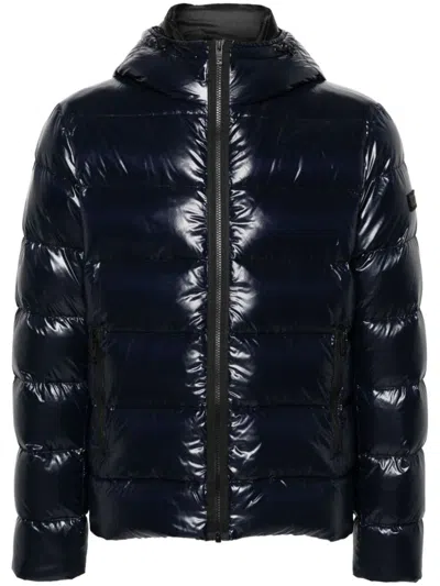 Fay Logo-pacth Jacket In Blue