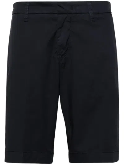 Fay Mid-rise Cotton Straight-leg Chino Shorts In Blau