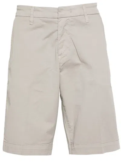 Fay Poplin Chino Shorts In Grey