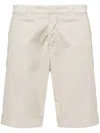 Fay Mid-rise Logo-patch Straight-leg Chino Shorts In Neutrals