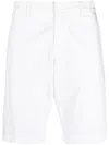 Fay Logo-patch Bermuda Shorts In White