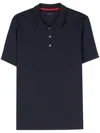 Fay Short-sleeved Cotton Polo Shirt In Blue