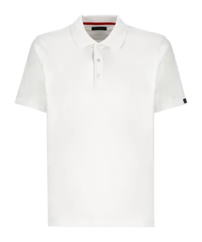 FAY LOGO-PATCH COTTON POLO SHIRT