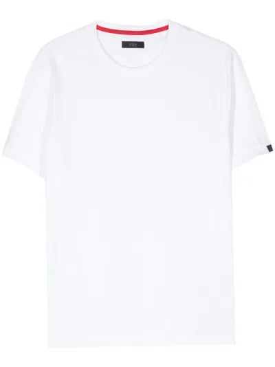FAY LOGO-PATCH COTTON T-SHIRT